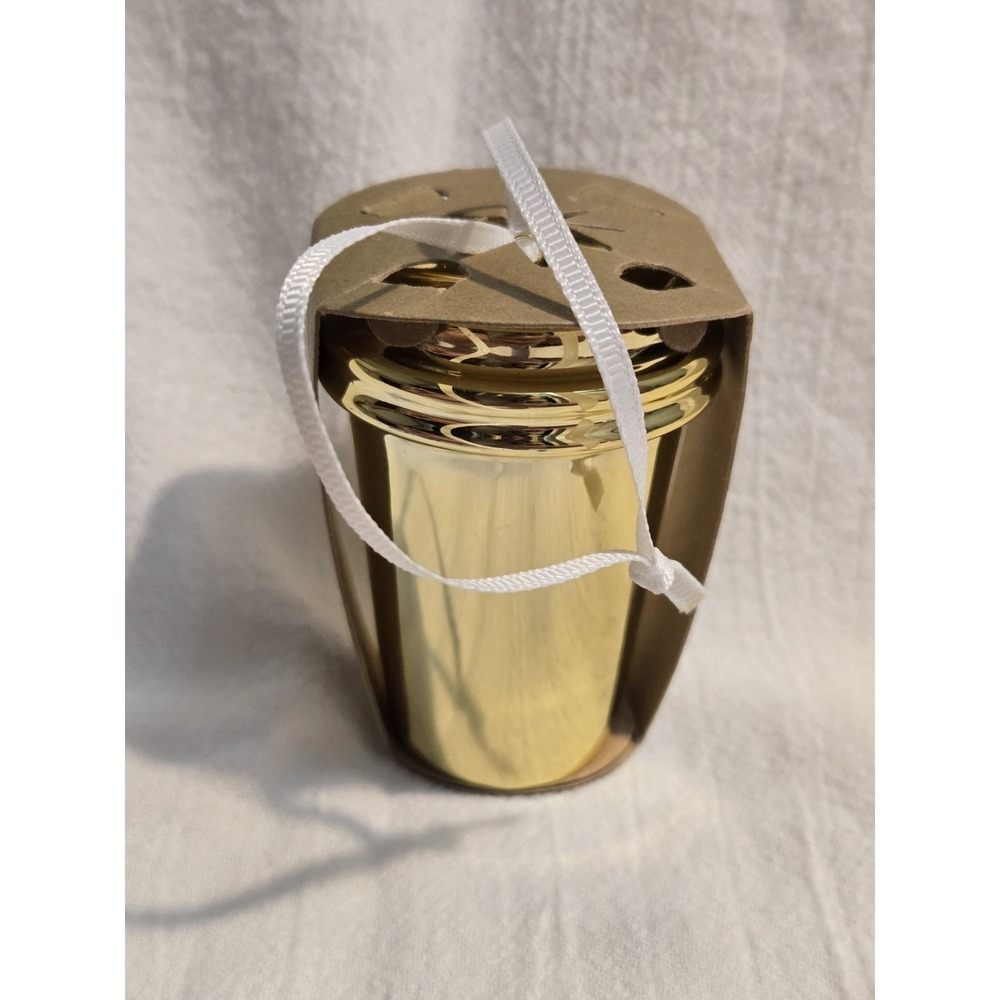 NWT 2012 Starbucks Shiny‎ GOLD Ceramic To-Go Cup Christmas Tree Ornament - Picture 4 of 8